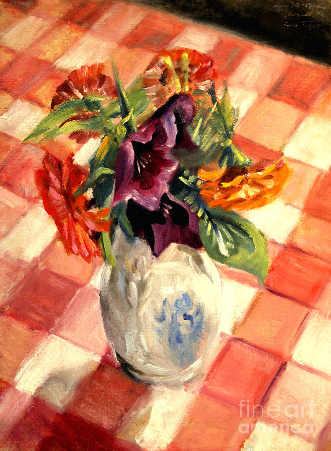 Aunt Almas Flowers - 1944 Painting by Art By Tolpo Collection