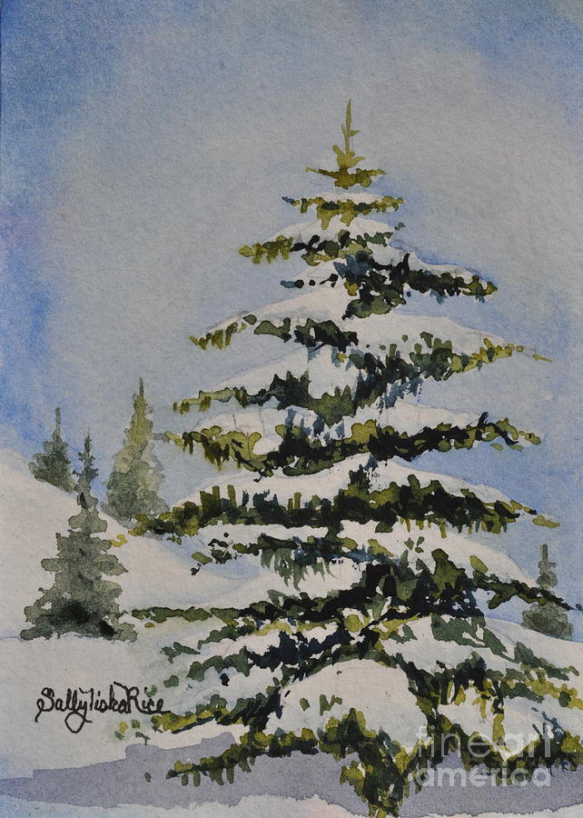 Spruce Painting - Aunt Jeans Tree by Sally Tiska Rice