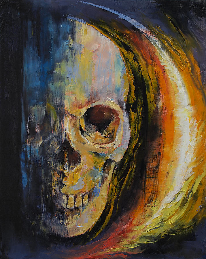 Skull Painting - Aura by Michael Creese
