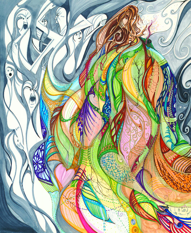 Pattern Drawing - Auralias Cloak by Karen Renee