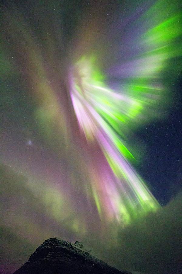 Aurora Above Mountain Photograph by Dr Juerg Alean