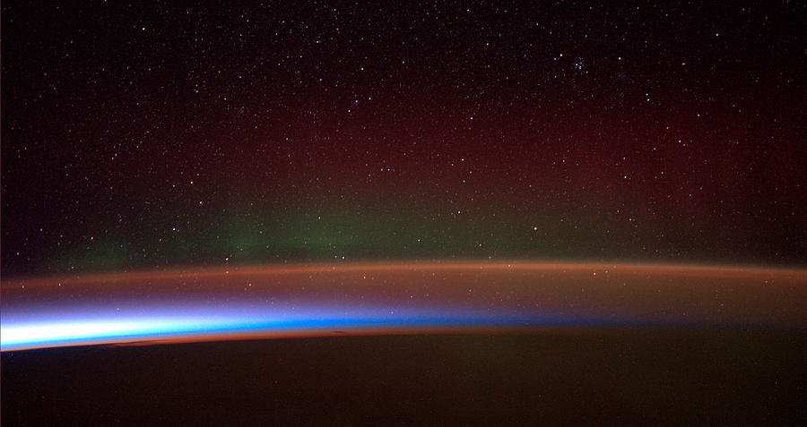 Aurora Australis, Iss Image, 2014 Photograph by Science Source