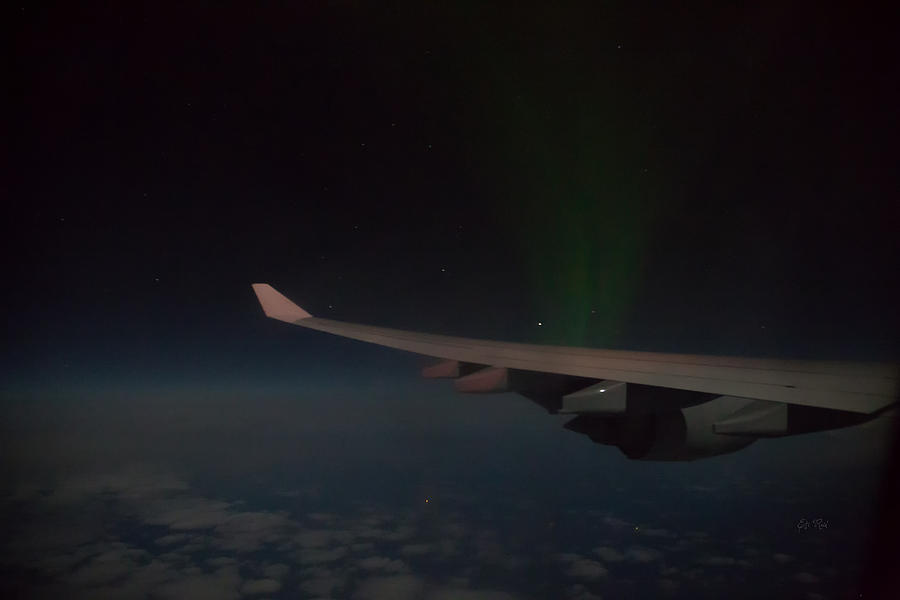 Aurora Borealis from 35000 feet above the ground Photograph by Eti Reid