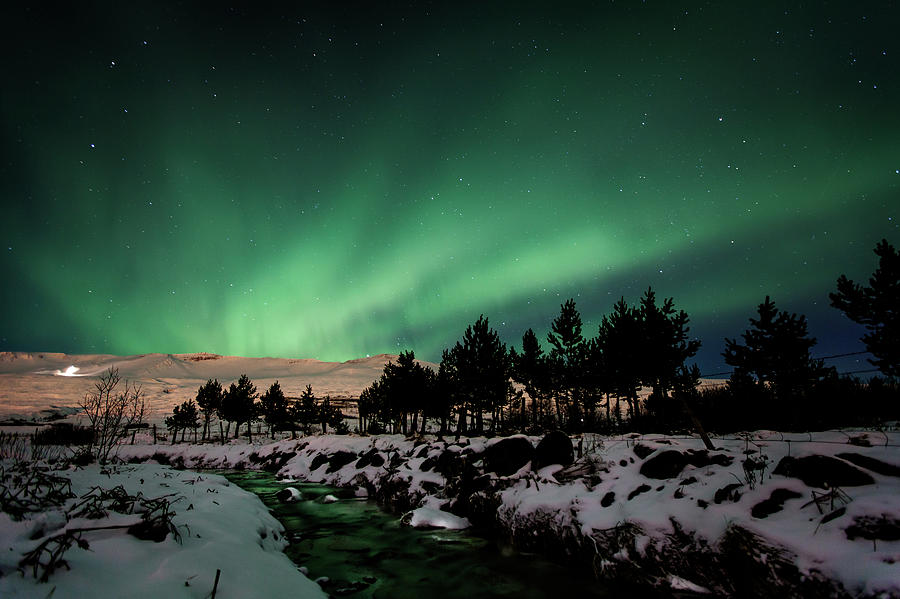 Aurora Borealis - Iceland Photograph by Ágúst Þór