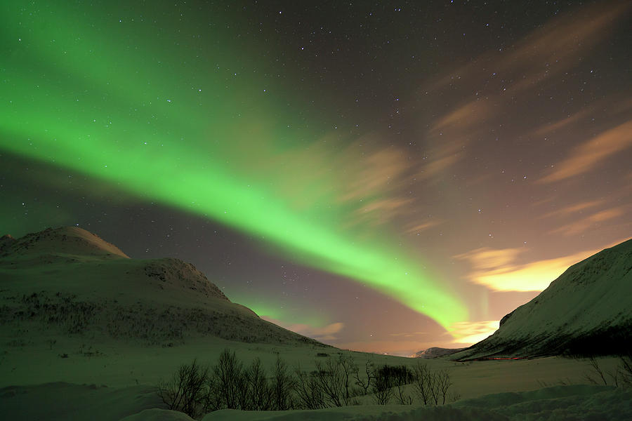 Aurora Borealis Over Tromso Photograph by Antonyspencer