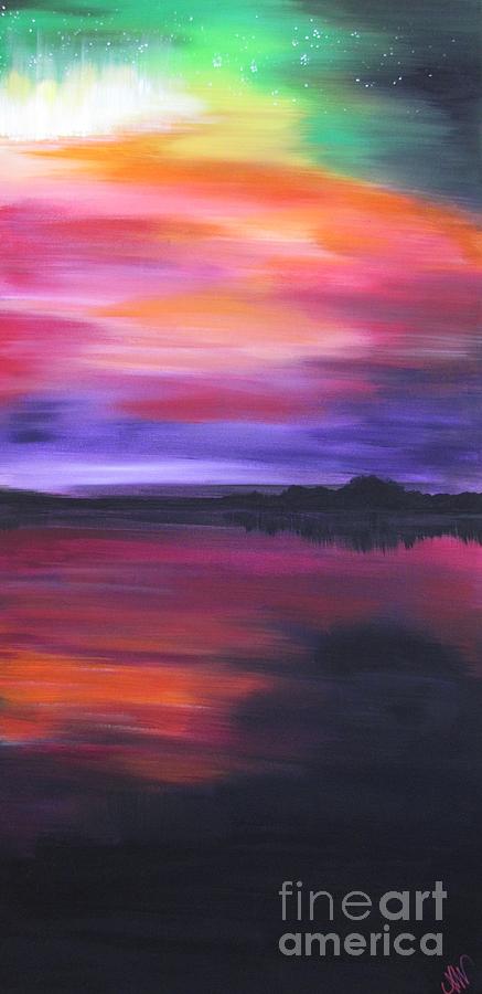 Aurora Borealis Right Painting by Mandy Joy