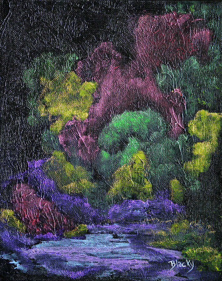 Vibrant Abstract Painting - Aurora Reflection by Donna Blackhall Vibrant Abstract Painting - Aurora Reflection by Donna Blackhall