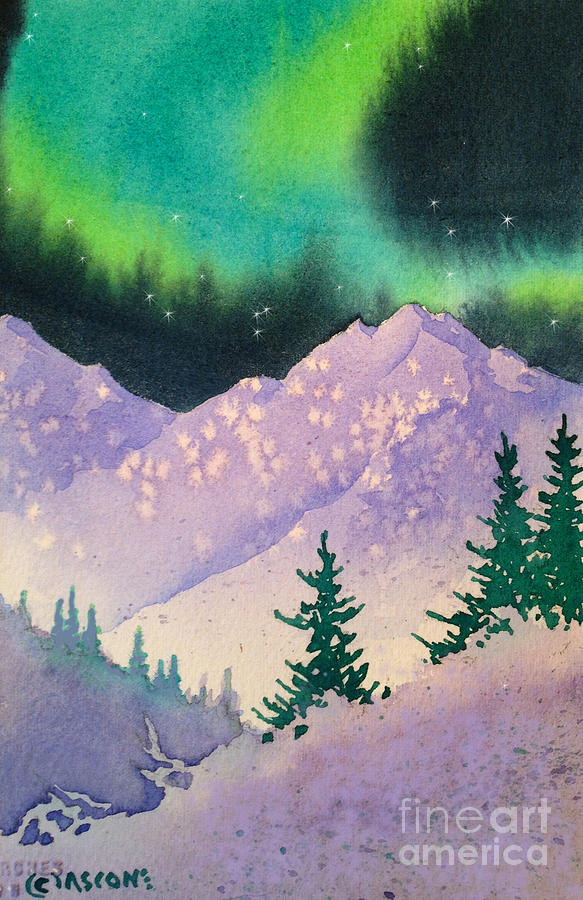 Winter Painting - Aurora Winter by Teresa Ascone