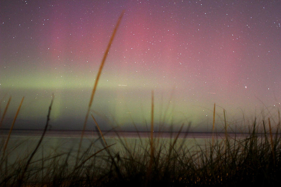 Lake Michigan Photograph - Auroras over Lake Michigan by Jackie Novak