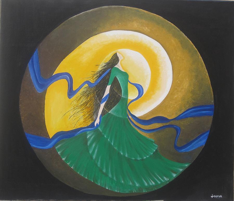 Auspicious Moment-Oil Painting Painting by Rejeena Niaz