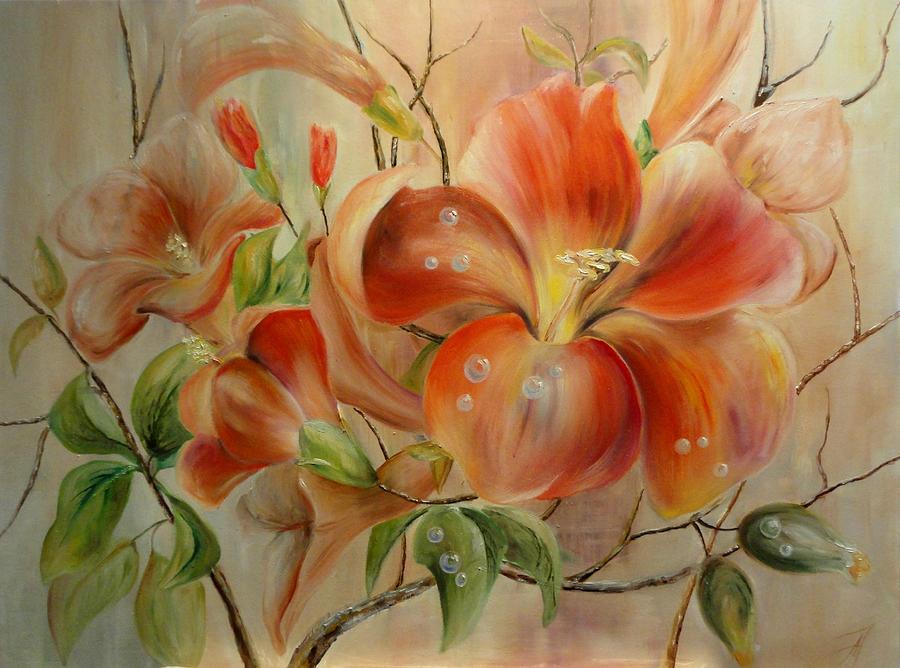 Flower Painting - Ausra Arts 4 by Ausra Jankauskiene