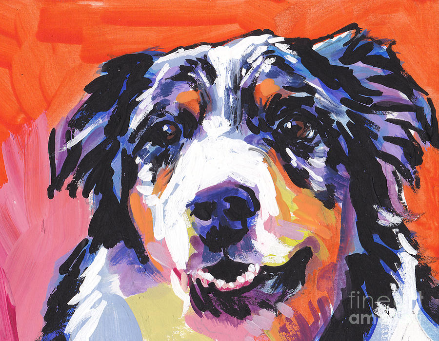 Dog Painting - Aussie Luv by Lea S