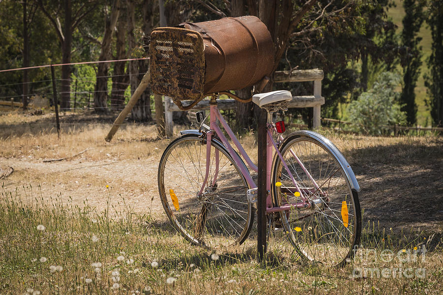 Bicycle Photograph - Aussie Mail Boix by Pauline Tims