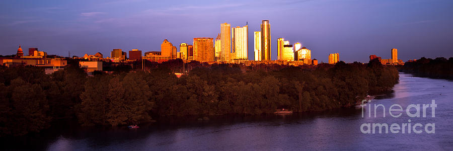 Austin Photograph - Austin At Last Light Panoramic by Randy Smith