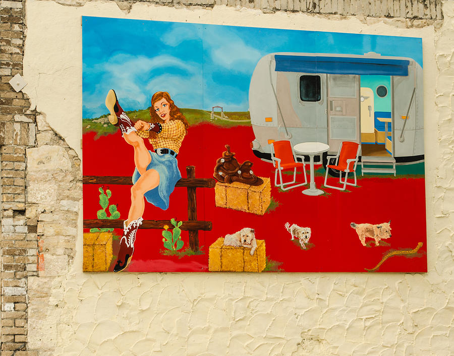 Austin Photograph - Austin - Camping Mural by Allen Sheffield