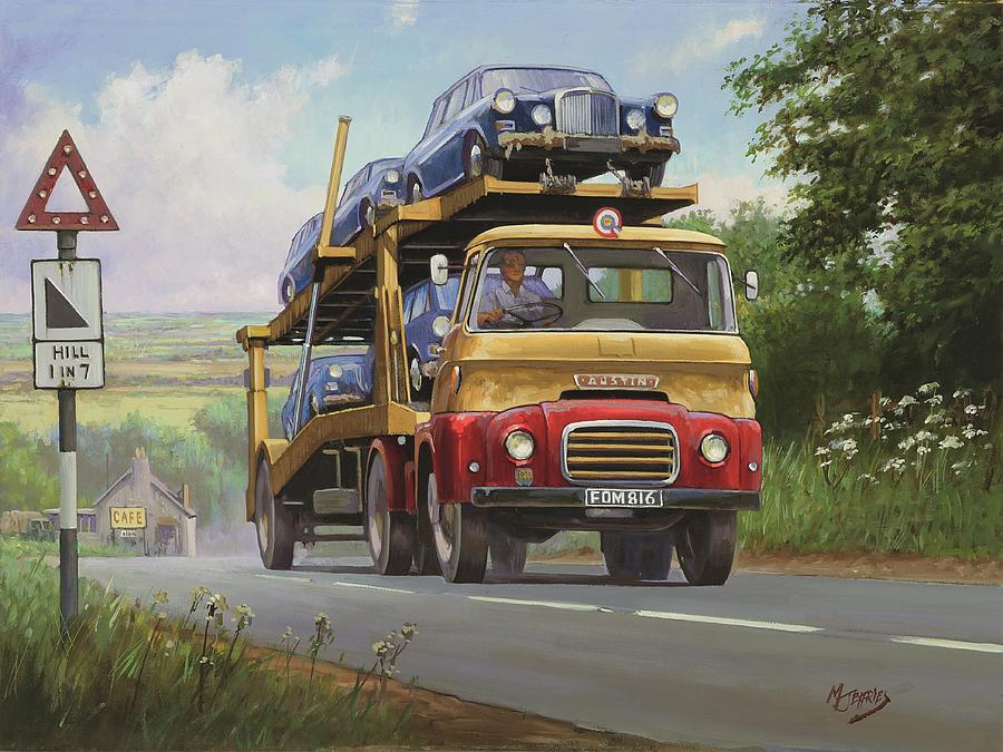 Austin Carrimore transporter Painting by Mike Jeffries