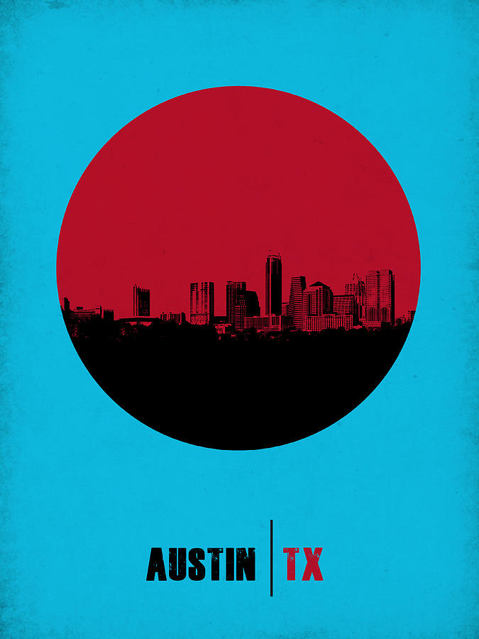 Austin Photograph - Austin Circle Poster 1 by Naxart Studio