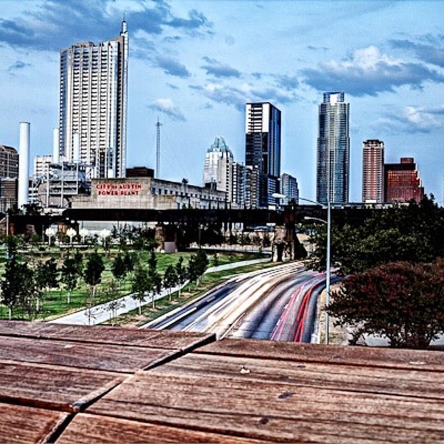 Bridge Photograph - Austin Skyline | Pfluger Pedestrian by Christy LaSalle
