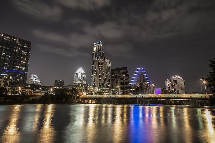 Austin Skyline at Night  Photograph by John McGraw