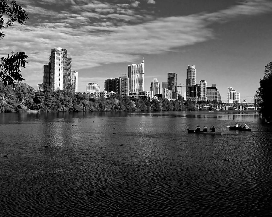 Austin Skyline Black and White Photograph by Judy Vincent