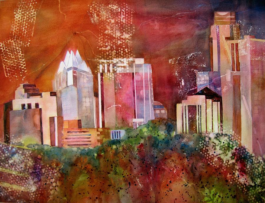 Austin Skyline III Painting by Vicki Brevell