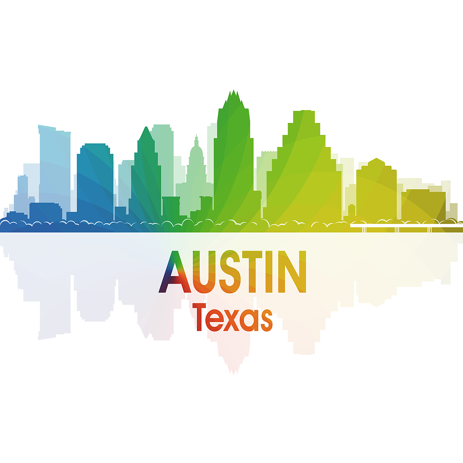 Austin Mixed Media - Austin TX 1 Squared by Angelina Tamez