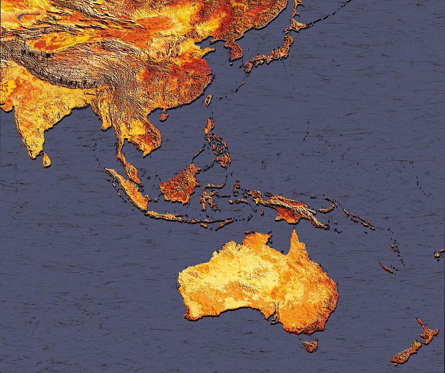 Australasia And South-eastern Asia Photograph by Dynamic Earth Imaging/science Photo Library