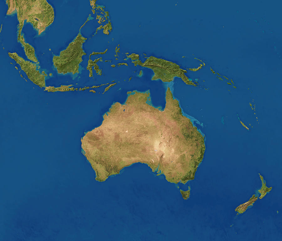 Australasia And The Malay Archipelago Photograph by Planetary Visions Ltd/science Photo Library