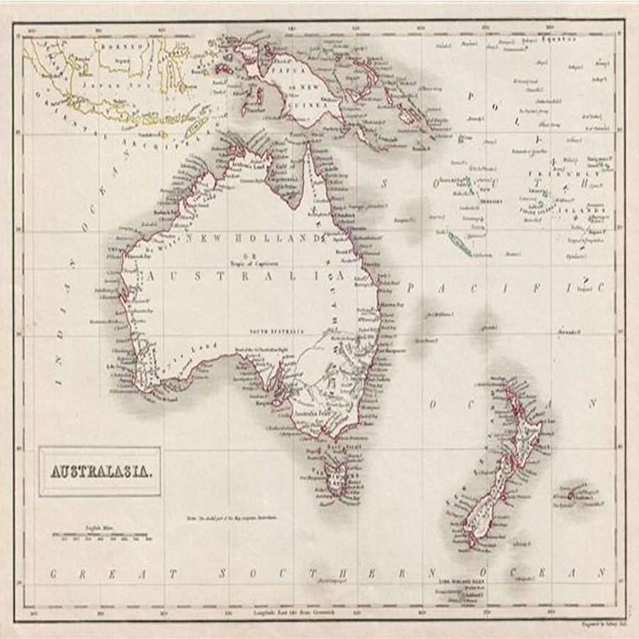 Australia Antique Map Photograph by Florene Welebny