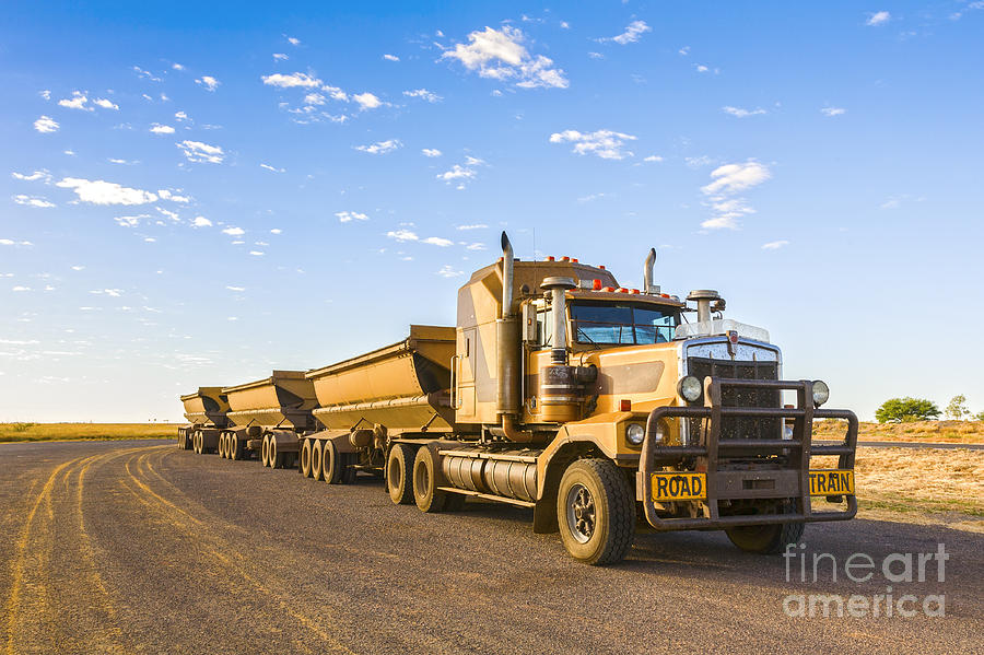 Australia Queensland Outback Road Train Photograph by Colin and Linda McKie