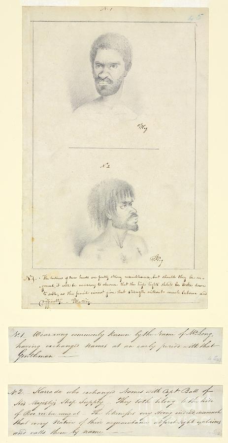 Portrait Photograph - Australian Aborigines, 18th Century by Natural History Museum, London