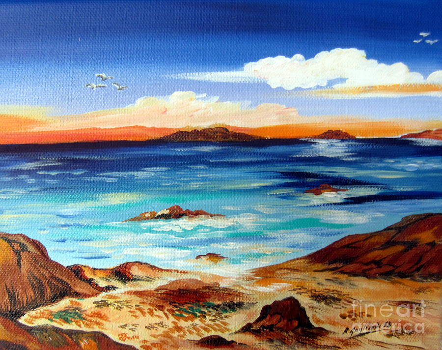 Australia Painting - Australian beach downsouth by Roberto Gagliardi