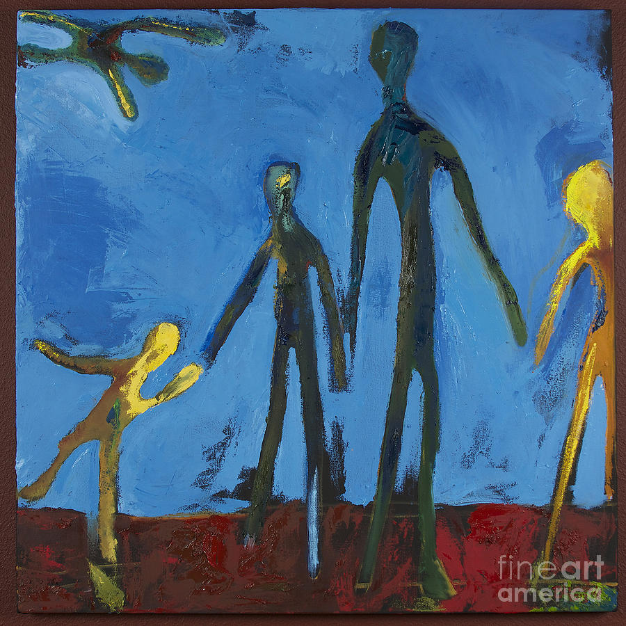 Abstract Painting - Australian Family Connection by Judy  Blundell