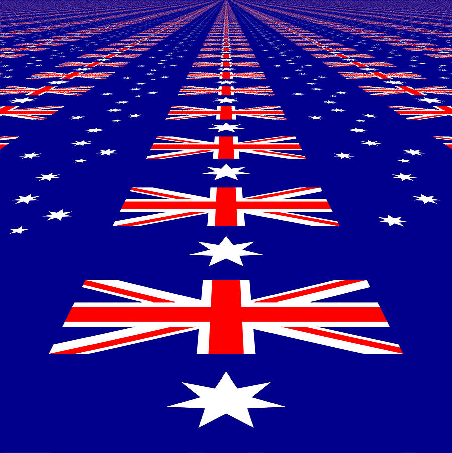 Australian Flag Perspective Photograph by Kurt Van Wagner