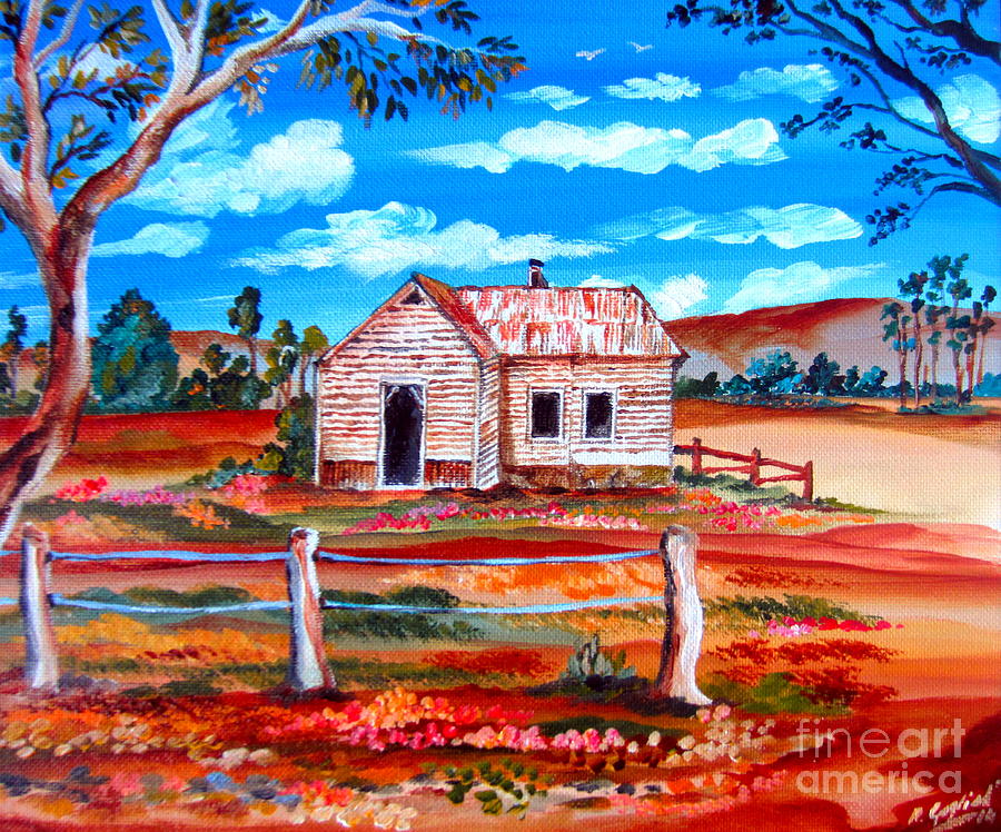 Australian Hut Painting by Roberto Gagliardi