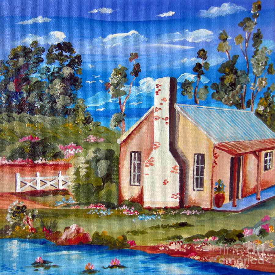 Australian little farm downsouth Margaret River Painting by Roberto Gagliardi