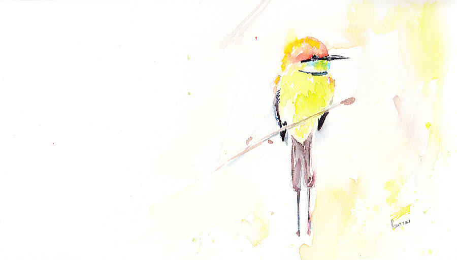 Nature Painting - Australian Rainbow Bee-eater by Rachel Dutton