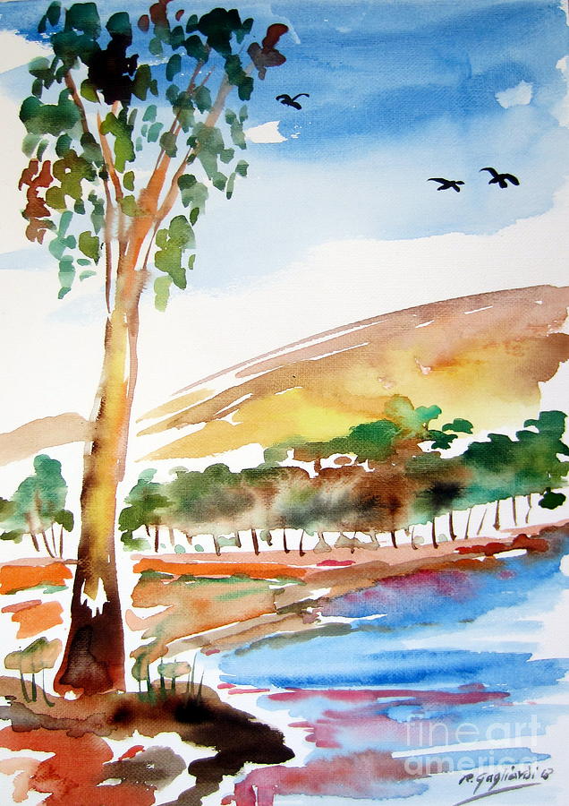 Australian trees Painting by Roberto Gagliardi