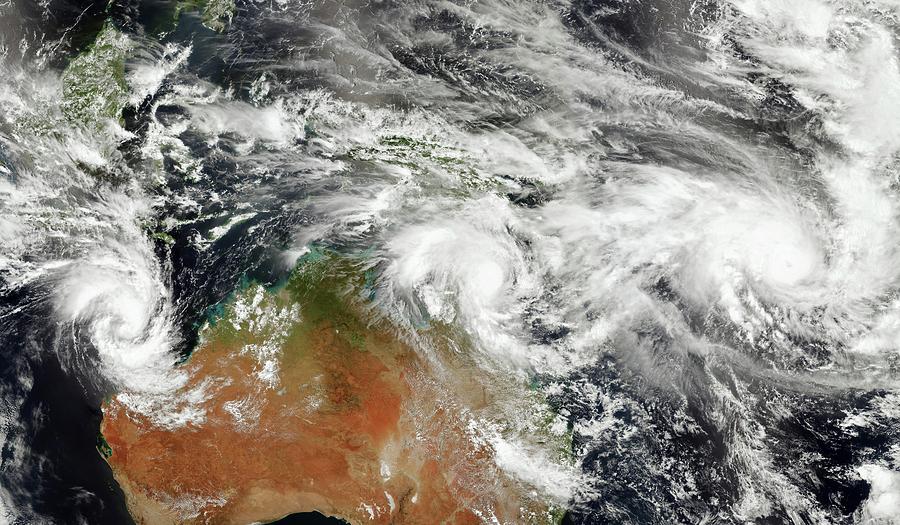 Pam Photograph - Australian Tropical Cyclones by Jesse Allen/suomi Npp/nasa