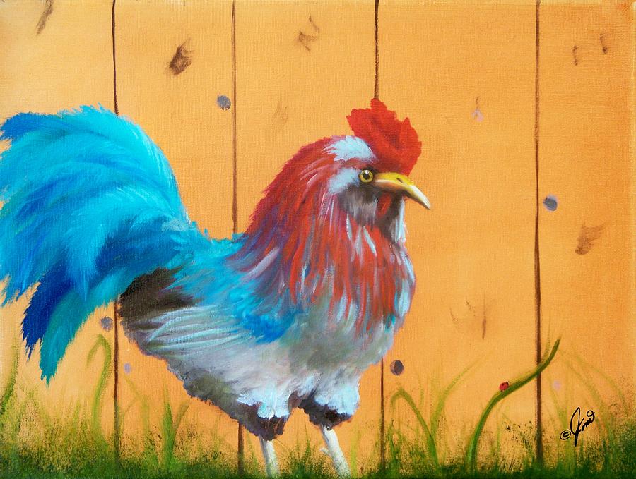 Australorp Rooster Painting by Joni McPherson