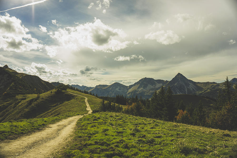 Austria, Tyrol, Tannheimer Tal, hiking trail in mountainscape Photograph by Westend61