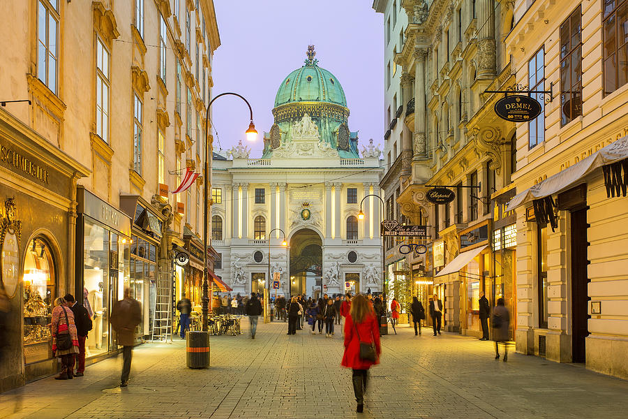 Austria, Wien State, Vienna, Kohlmarkt and Hofburg Photograph by Sylvain Sonnet