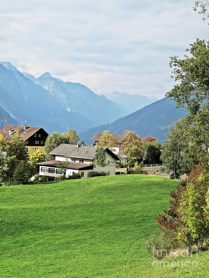 Austrian Alps and Village Photograph by Elvis Vaughn