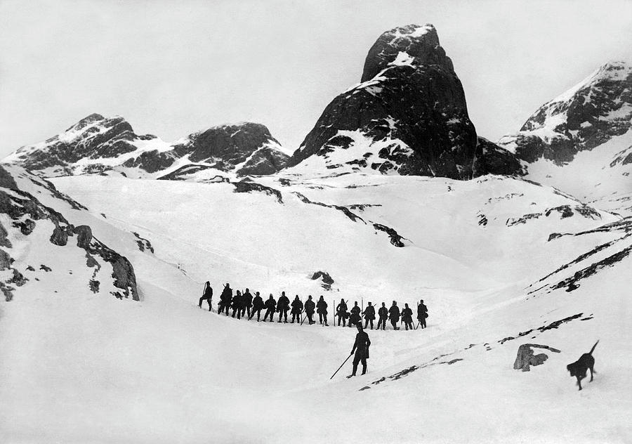 Austrian Army Ski Unit Photograph by Underwood Archives