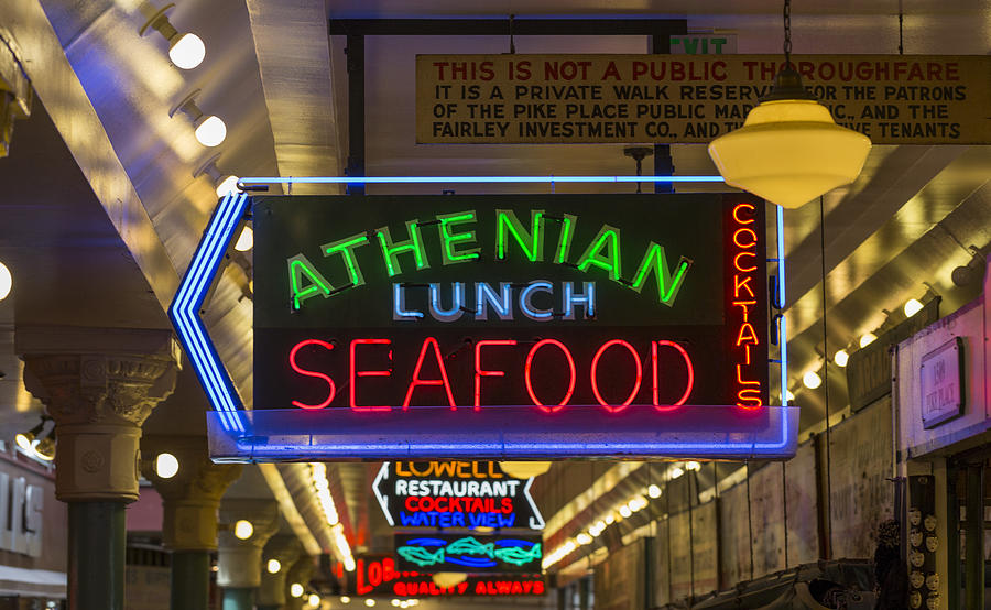 Seattle Photograph - Authentic Lunch Seafood by Scott Campbell