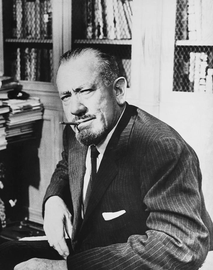Black And White Photograph - Author John Steinbeck by Underwood Archives