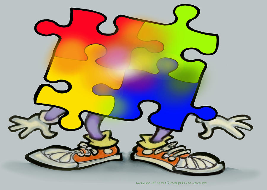 Autism Puzzle Digital Art by Kevin Middleton