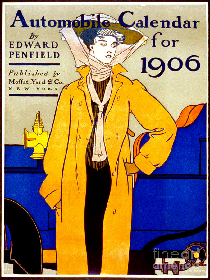 Automobile Calendar Advertisement 1906 Photograph by Padre Art