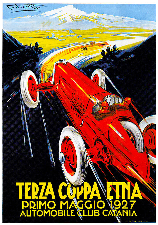 Automobile Club Catania Photograph by Vintage Automobile Ads and Posters