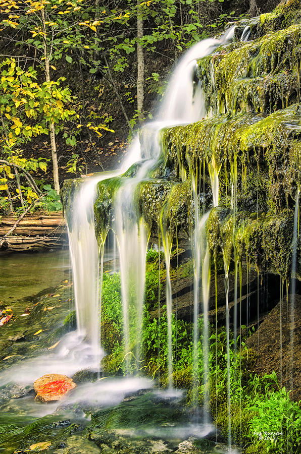 AuTrain Waterfall Photograph by Peg Runyan